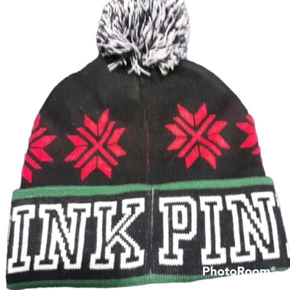 PINK Pom pom Beenie Lot 2 - Picture 3 of 5